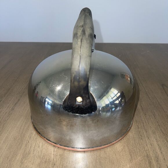 Revere Ware Signature Whistling 2 QT 1801 Copper Tea Pot Kettle - Picture 3 of 8